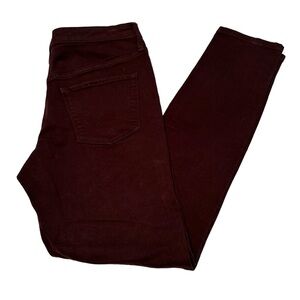 Women’s Mossimo maroon high rise skinny power stretch jeans size 4R/27 waist